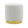 Pouf Emmy 70Ø White Bouclé