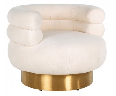 Chaise pivotante Teddy White teddy / Bushed gold