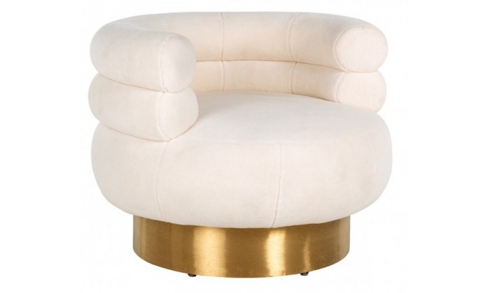 Chaise pivotante Teddy White teddy / Bushed gold