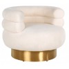 Chaise pivotante Teddy White teddy / Bushed gold