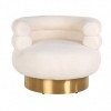 Chaise pivotante Teddy White teddy / Bushed gold