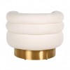 Chaise pivotante Teddy White teddy / Bushed gold