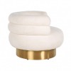 Chaise pivotante Teddy White teddy / Bushed gold