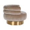 Chaise pivotante Fayah Sand Velvet / Brushed gold