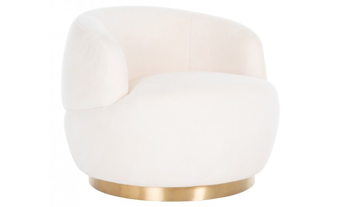 Chaise pivotante Teddy White teddy / Bushed gold