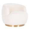 Chaise pivotante Teddy White teddy / Bushed gold