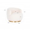 Chaise pivotante Teddy White teddy / Bushed gold