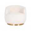 Chaise pivotante Teddy White teddy / Bushed gold