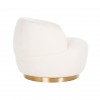 Chaise pivotante Teddy White teddy / Bushed gold