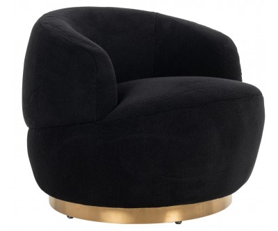 Chaise pivotante Teddy Black teddy / Brushed gold