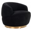 Chaise pivotante Teddy Black teddy / Brushed gold
