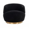 Chaise pivotante Teddy Black teddy / Brushed gold