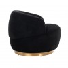 Chaise pivotante Teddy Black teddy / Brushed gold