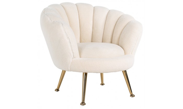 Chaise enfant Charly White teddy / Gold