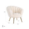 Chaise enfant Charly White teddy / Gold