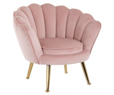 Chaise enfant Charly Pink velvet / gold