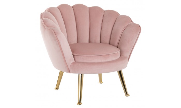 Chaise enfant Charly Pink velvet / gold