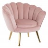 Chaise enfant Charly Pink velvet / gold