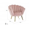 Chaise enfant Charly Pink velvet / gold