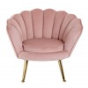 Chaise enfant Charly Pink velvet / gold