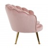 Chaise enfant Charly Pink velvet / gold