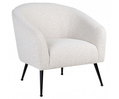 Fauteuil Inova White Bouclé / Black