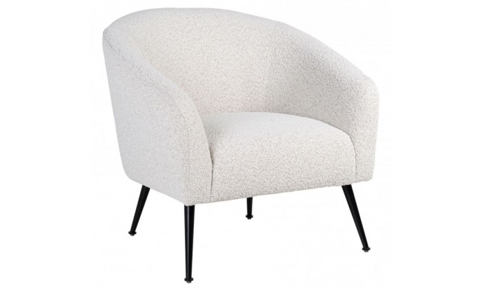 Fauteuil Inova White Bouclé / Black