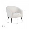 Fauteuil Inova White Bouclé / Black