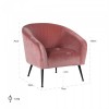 Fauteuil Inova Blush Velvet / black