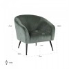 Fauteuil Inova Jade Velvet / Black