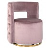 Chaise pivotante Jamie Pink velvet / gold