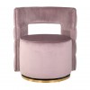 Chaise pivotante Jamie Pink velvet / gold