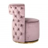 Chaise pivotante Jamie Pink velvet / gold