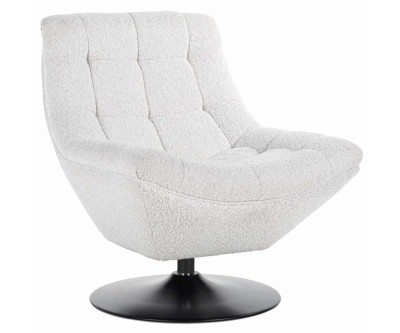 Fauteuil pivotante Richelle White Bouclé