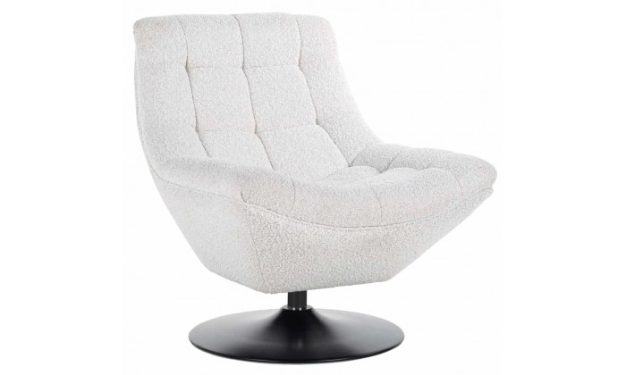 Fauteuil pivotante Richelle White Bouclé