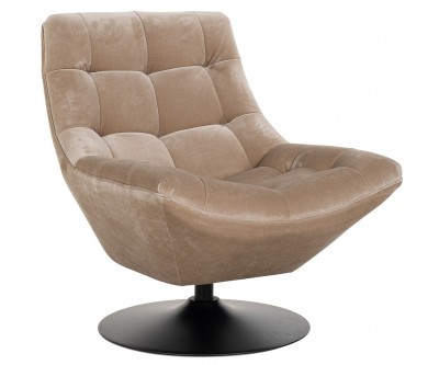 Fauteuil Chaise pivotante Richelle Sand Velvet