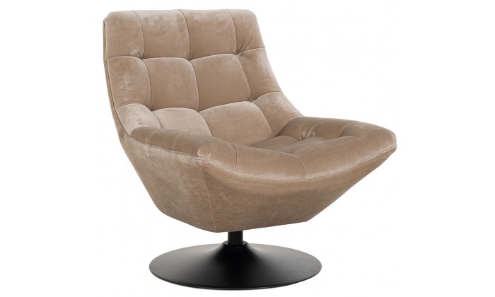 Fauteuil Chaise pivotante Richelle Sand Velvet