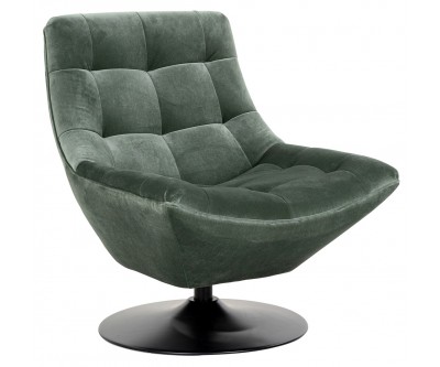 Fauteuil pivotante Richelle Jade Velvet