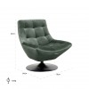 Fauteuil pivotante Richelle Jade Velvet