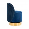 Fauteuil pivotante Bristel Navy velevt + rib