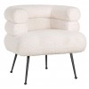 Fauteuil Amelia White Faux Sheep / noir