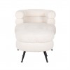 Fauteuil Amelia White Faux Sheep / noir