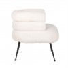 Fauteuil Amelia White Faux Sheep / noir