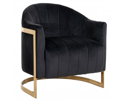 Fauteuil Melody Antraciet velvet / brushed gold