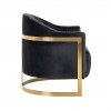 Fauteuil Melody Antraciet velvet / brushed gold