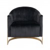 Fauteuil Melody Antraciet velvet / brushed gold