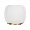 Fauteuil pivotante Jago White Bouclé / Brushed gold