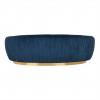 Canapé Waylon Navy velours + nervuré