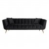 Canapé Huxley Antraciet velvet / Brushed gold