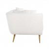 Canapé Huxley White Bouclé / Brushed gold